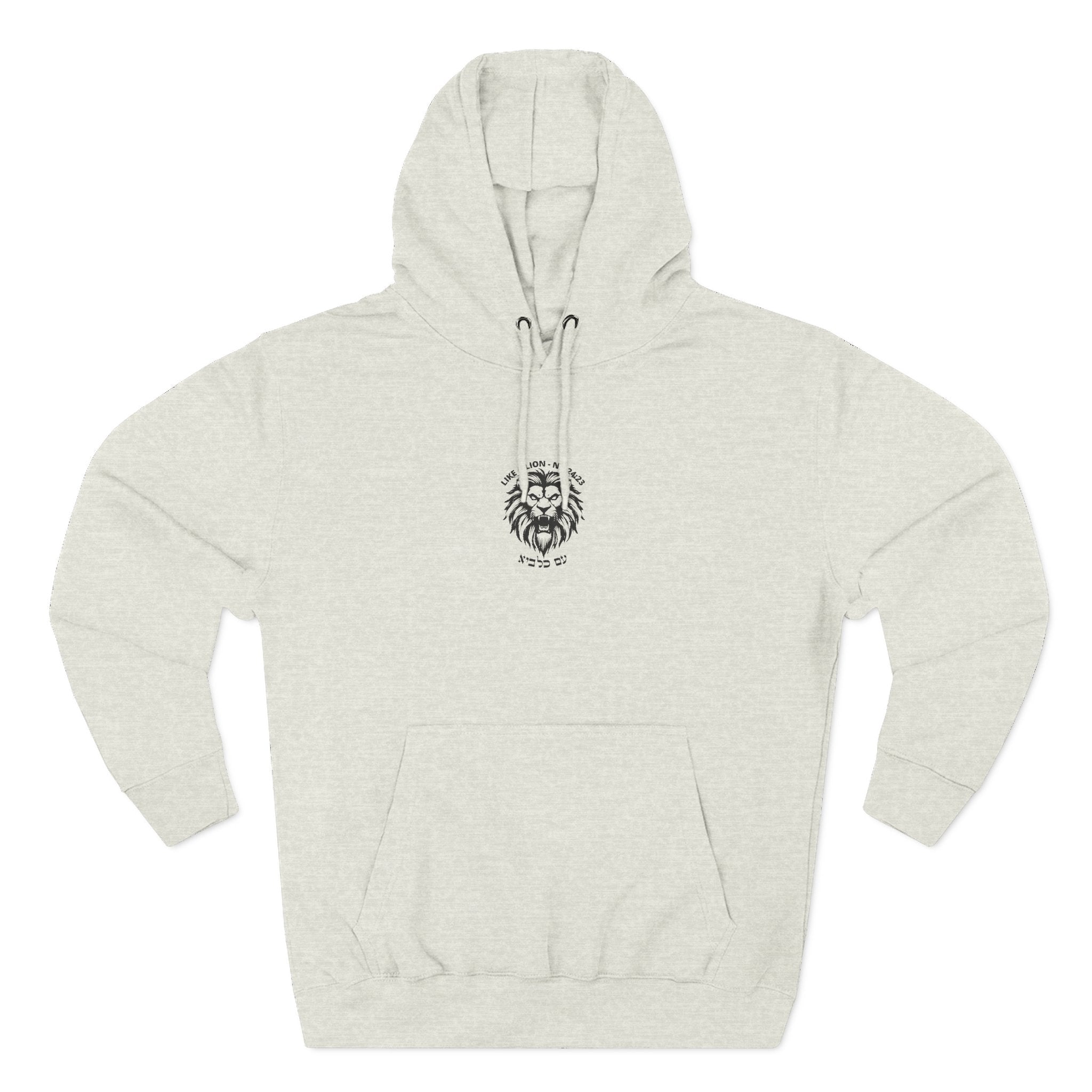 Fleece Hoodie, Like A Lion, Embroidered Sweatshirt in Pastel Colours