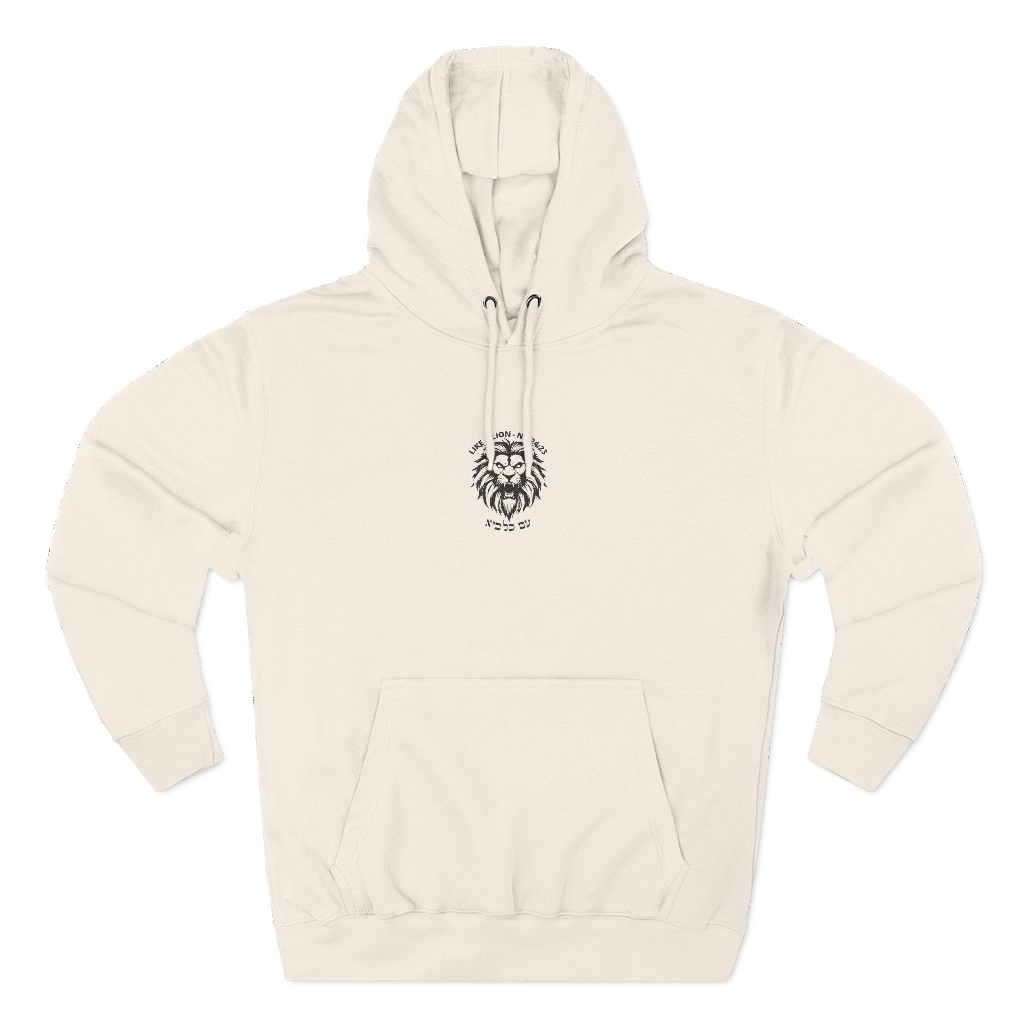 Fleece Hoodie, Like A Lion, Embroidered Sweatshirt in Pastel Colours